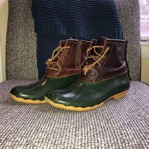 Sperry duck boots green